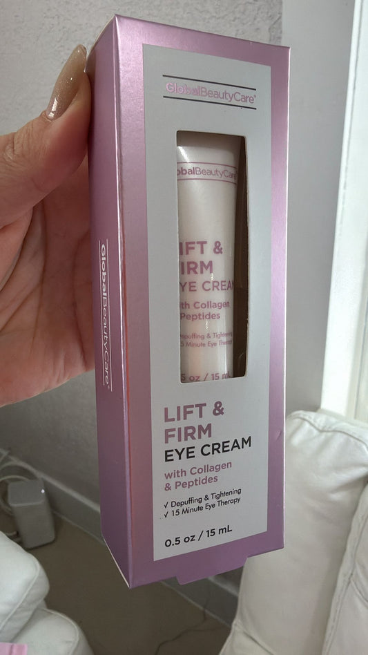 Crema para Contorno de Ojos "Lift & Firm" – Global Beauty Care con Colágeno y Péptidos (15ml)