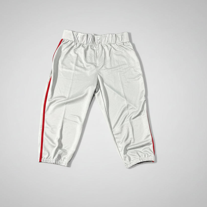 Pantalón de Pants Adidas Gris con rayas rojas talla M