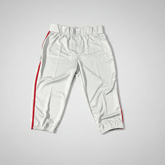 Pantalón de Pants Adidas Gris con rayas rojas talla M