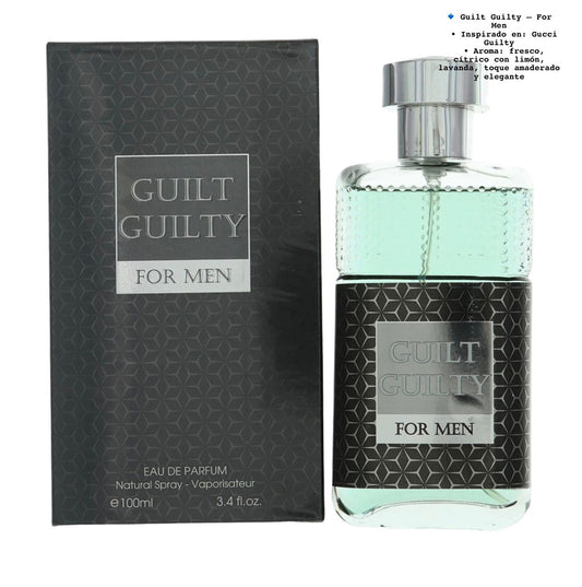 Perfume GUILT GUILTY For Men - Eau de Parfum, 100ml. Inspirado en la icónica masculinidad de Gucci Guilty