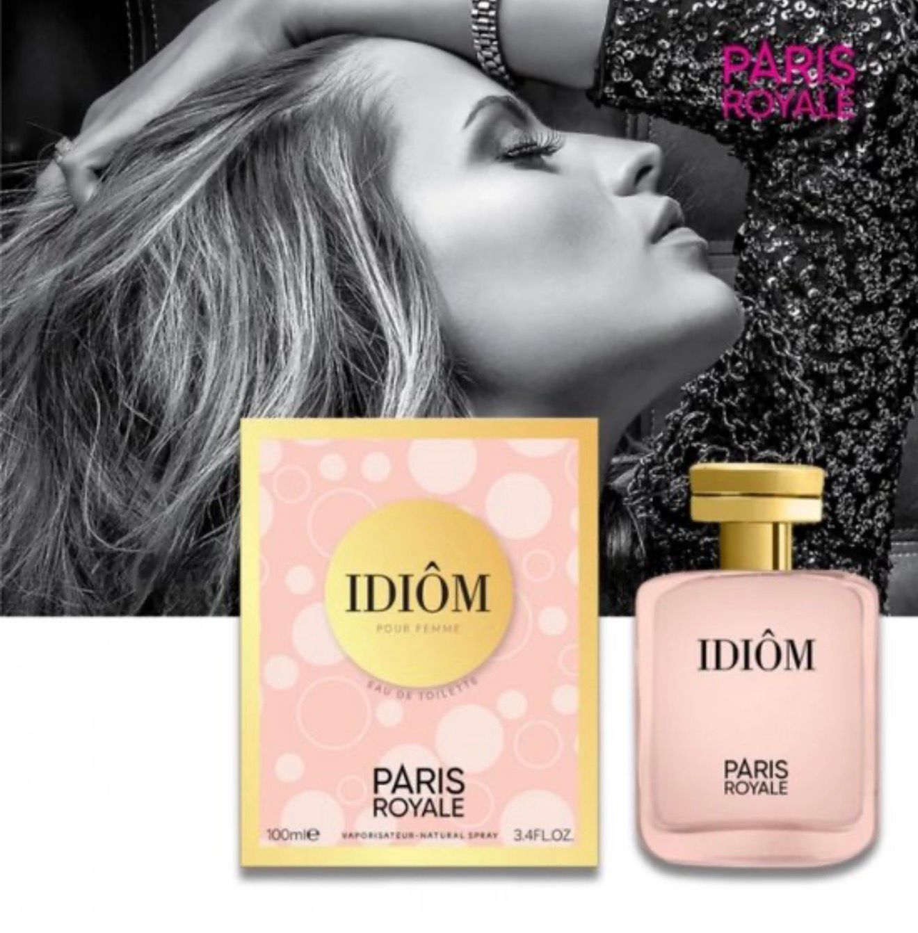 Perfume IDIÔM Paris Royale - Eau de Parfum para Mujer, 100ml. Inspirado en la sofisticación atemporal de Miss Dior