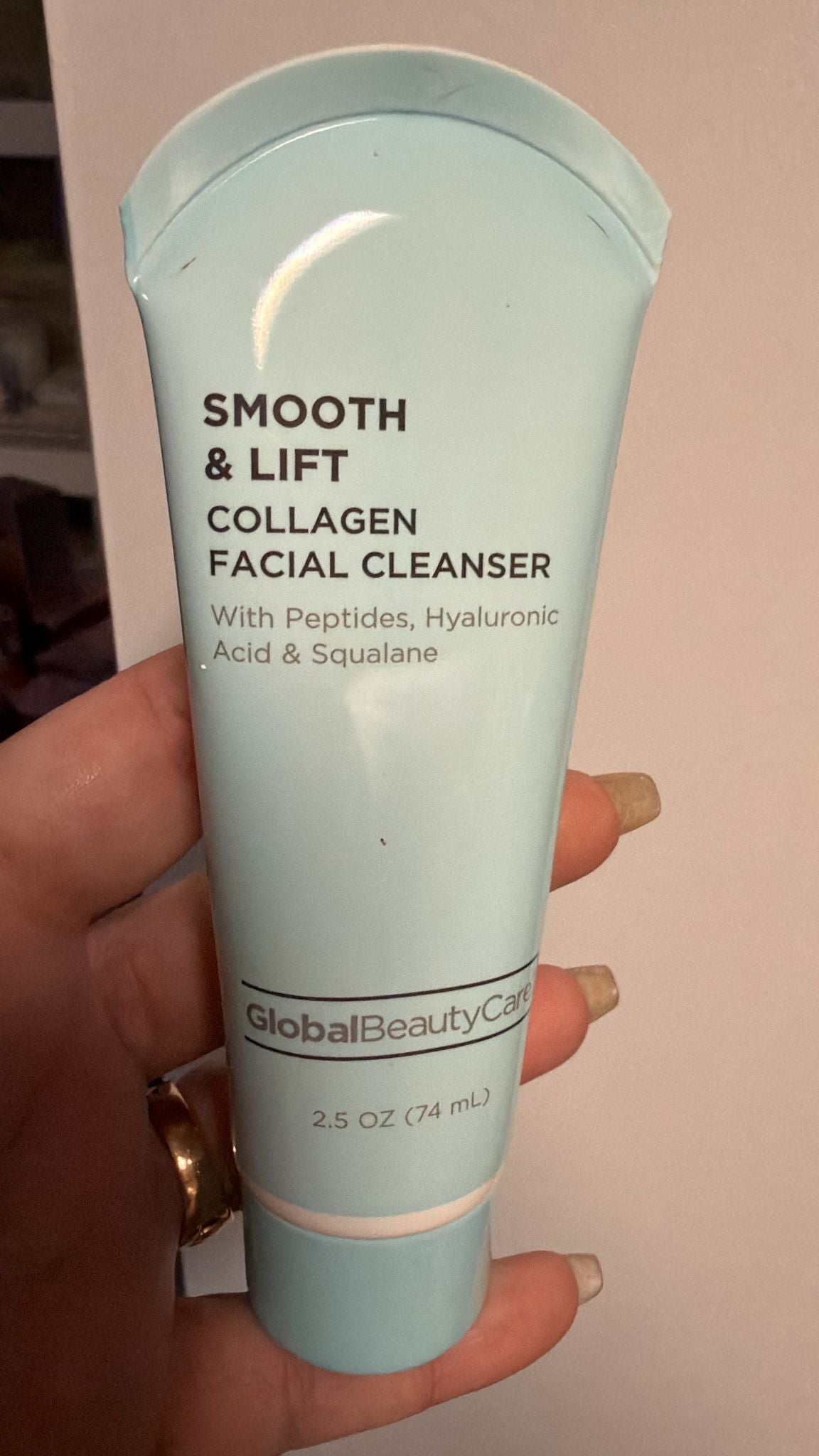 Limpiador Facial Global Beauty Care® Smooth &amp; Lift – Con Colágeno, Ácido Hialurónico y Escualano.