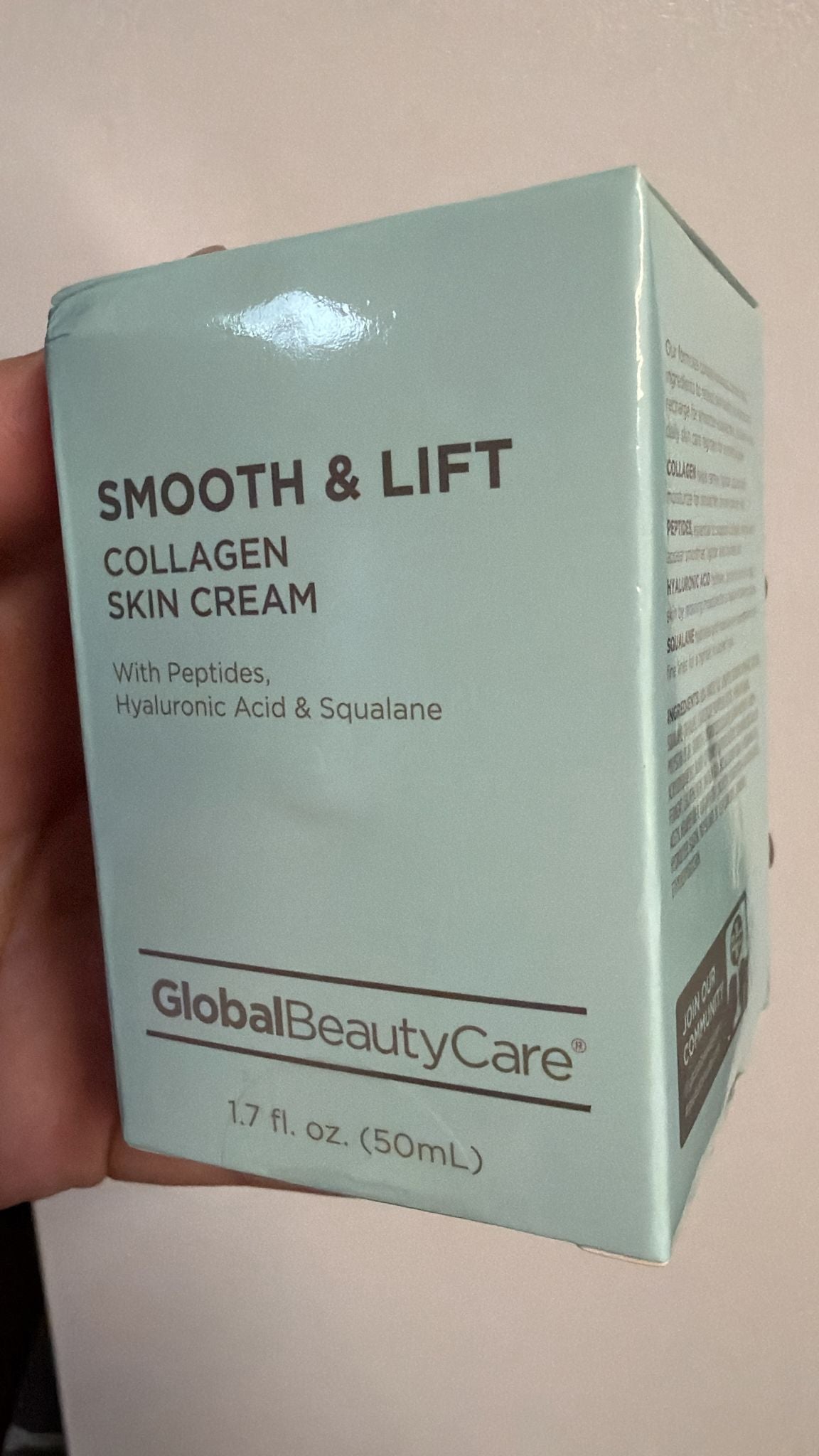 Crema Facial Global Beauty Care® Smooth &  Lift – Colágeno, Péptidos y Ácido Hialurónico.