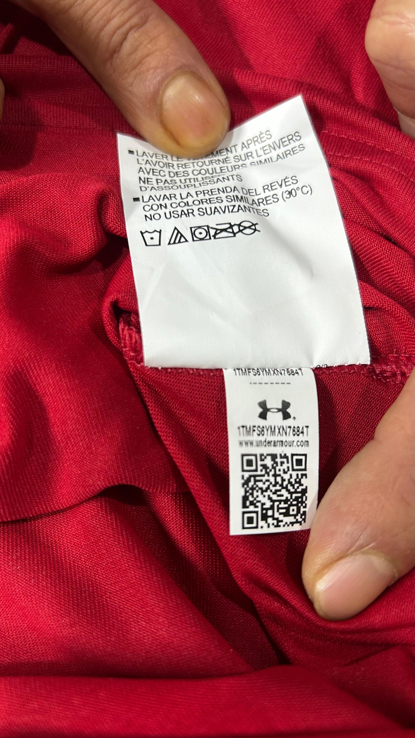Sudadera Under Armor roja talla L